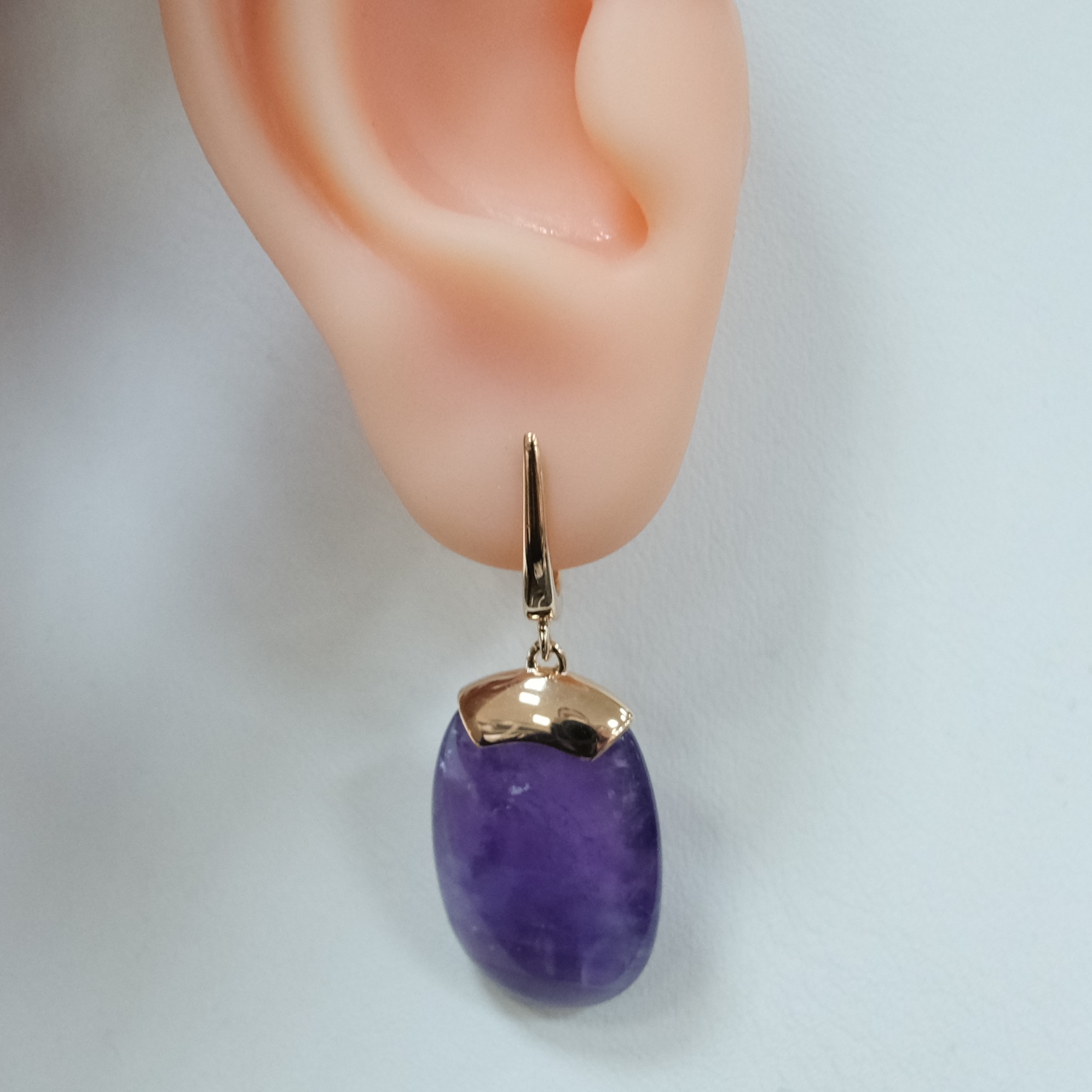 Серебряные серьги с аметистами